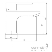 Смеситель для раковины с донным клапаном Deante Fliger Patras BFP 021M