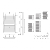 Водяной полотенцесушитель Terma Poc 700x1480 Белый