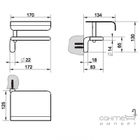 Настенный держатель для туалетной бумаги с крышкой Gessi Goccia Accessories 38049/031 Хром