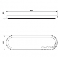 Піднос Gessi Goccia Accessories 38155/519 Біла кераміка GRES