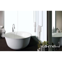 Окремостояча ванна із матеріалу Cristalplant Gessi iSpa 39105/521 білий матовий Cristalplant