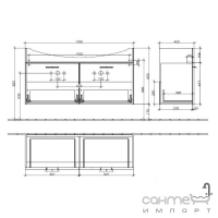 Тумба під раковину Villeroy&Boch Central Line A280E4BM