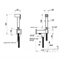 Гігієнічний душ Gessi Rettangolo 20023/031