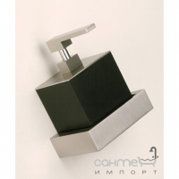 Дозатор для жидкого мыла настенный Gessi Rettangolo 20814/031 Хром/Черная керамика 