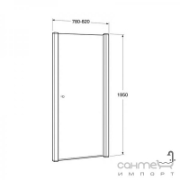 Душові двері Gustavsberg Scandic 80 см UDW0080SKA100W-61