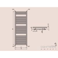 Сталевий сушки для рушників PMH Savoy 480/1690 хром