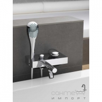 Змішувач для ванни/душу з ручним душем (лійкою) VitrA Istanbul A41802 чорний і білий