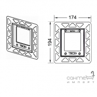 Монтажная рамка для установки стеклянных панелей TECEloop Urinal на уровне стены TECE 9.242.646 белая