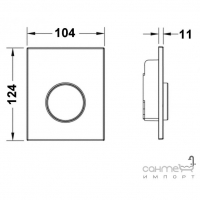 Панель змиву для пісуару скляна (біле скло) TECE TECEloop Urinal 9.242.650 біла