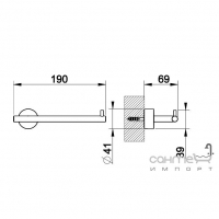 Настенный держатель для туалетной бумаги вертикальный или горизонтальный Gessi Minix 15555/031 Хром 