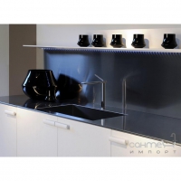 Змішувач для кухні з чорною вставкою на виливі Gessi iSpa 38511/149 Finox