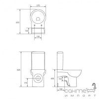 Компакт Cersanit Nano 011/021 2/4 універсальний слив, сидіння дюропластове soft-close