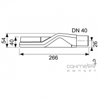 Сифон для душового каналу надплоский, бічне підключення DN 40 (0,5 л/с) TECE 650.004