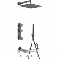 Термостатический душевой гарнитур встраиваемый с каскадным изливом Tres Cub-Tres 1.87.144 Хром 