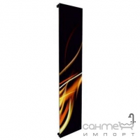 Стальной дизайн-радиатор Radox Nova Glass 420x1500 текстурный черный