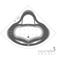 Кутова гідроаеромасажна ванна Kolpa-San Loco 150 Luxus (сенсор) на каркасі