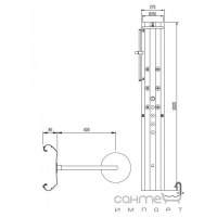 Термостатическая душевая панель AVAN-TRES Tres Shower Columns 1.93.827 Анодированный