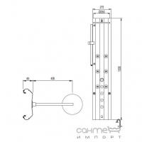 Термостатическая душевая панель AVAN-TRES Tres Shower Columns 1.93.727 Анодированный