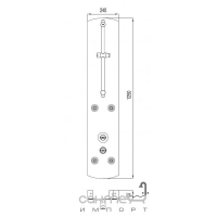 Термостатична душова панель LEX-D Tres Shower Columns 1.93.223 Анодований
