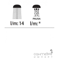 Душова лійка з антивапняним покриттям, двофункціональна Tres PAUSA 1.34.531
