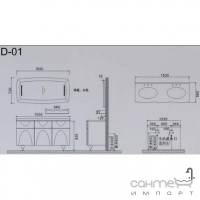 Меблі для ванної кімнати ADMC Серія D ADMC D-01