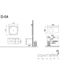 Меблі для ванної кімнати ADMC Серія D ADMC D-04