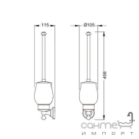 Щітка для унітазу з тримачем Devit Charlestone Ceramic 3057142 хром