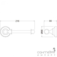 Держатель туалетной бумаги без крышки Devit Charlestone Ceramic 30C1142 хром