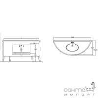 Комплект мебели для ванной комнаты Lineatre Eureka 11/2