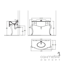 Комплект мебели для ванной комнаты Lineatre Concorde 28/1