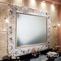Зеркало в дереве для ванной комнаты Lineatre Gold Componibile 13013 сусальное золото