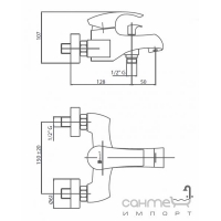 Смеситель для ванны Bianchi Century VSCCEN200400/CRM Хром