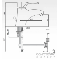 Смеситель для раковины Bianchi Mercury LVBMER200200/CRM Хром