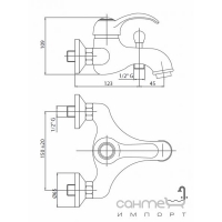 Смеситель для ванны Bianchi Class VSCCLS200400/CRM Хром