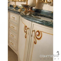 Тумба з раковиною для ванної кімнати Lineatre Gold Componibile 13L23 з декором.