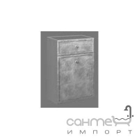 Тумба 40 см с ящиком и дверцей для ванной комнаты Lineatre Gold Componibile 13027 сусальное серебро