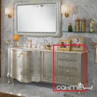 Тумба 40 см с четырьмя ящиками для ванной комнаты Lineatre Gold Componibile 13F29 сусальное золото