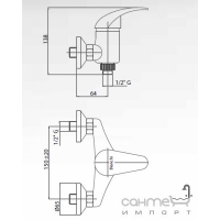 Смеситель для душа Bianchi Pocket ESDPKT200500/CRM Хром