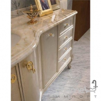Комплект мебели для ванной комнаты Lineatre Gold Componibile 13/4 сусальное серебро