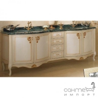 Комплект мебели для ванной комнаты Lineatre Gold Componibile 13/9 патинированный с декором