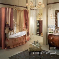 Витрина с дверцей для ванной комнаты Lineatre Ambra 88045 палиссандр блестящий