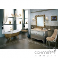 Комплект мебели для ванной комнаты Lineatre Ambra 88/3 сусальное серебро
