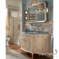 Комплект мебели для ванной комнаты Lineatre 93/3 патинированный с декором
