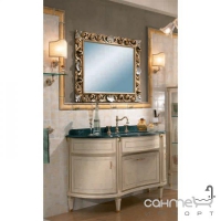 Зеркало для ванной комнаты Lineatre Venice 78004 сусальное золото с отделкой сусальное серебро