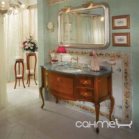 Зеркало для ванной комнаты Lineatre Savoy Pelle 83002 сусальное серебро отделка сусальное золото