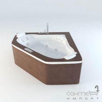 Гидромассажная ванна Jacuzzi Aura Corner 160 Base встроенная без смесителя (отделка Белый каррарский мрамор)