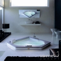 Гідромасажна ванна Jacuzzi Aura Corner 160 Base вбудована без змішувача (оздоблення Білий каррарський мармур)