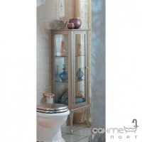 Витрина для ванной комнаты Lineatre Savoy Pelle 83052 светлый орех левосторонняя дверца с технической тканью авана