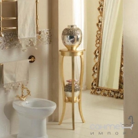 Жардиньерка для ванной комнаты Lineatre Savoy Pelle 100 83103 сусальное серебро деревянная столешница