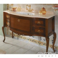 Комплект мебели для ванной комнаты Lineatre Savoy Palle 83/1 светлый орех мраморная столешница